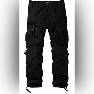 Black Utility Cargo Pants with Pockets